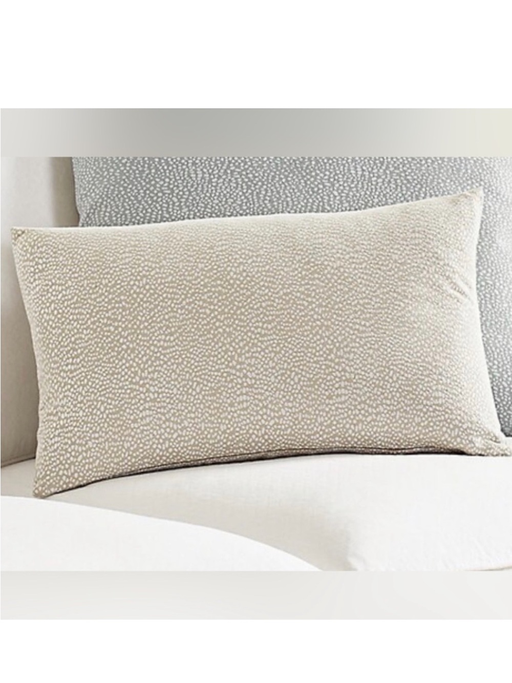 NWOT (Set of 2) Ballard designs pillow cover 12” x 20” posey dotted jacquard tan